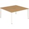 Evolve Plus 1400mm B2B 2 Person Office Bench Desk Oak Top White Frame