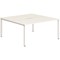 Impulse 2 Person Bench Desk, Back to Back, 2 x 1200mm (800mm Deep), White Frame, White