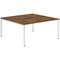 Evolve Plus 1200mm B2B 2 Person Office Bench Desk Walnut Top White Frame