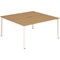 Evolve Plus 1200mm B2B 2 Person Office Bench Desk Oak Top White Frame