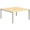 Evolve Plus 1600mm B2B 2 Person Office Bench Desk Maple Top Silver Frame