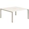 Evolve Plus 1400mm B2B 2 Person Office Bench Desk White Top Silver Frame