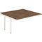 Evolve Plus 1600mm B2B Office Bench Desk Ext Kit Walnut Top White Frame