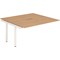 Impulse 2 Person Bench Desk Extension, Back to Back, 2 x 1600mm (800mm Deep), White Frame, Beech