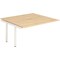 Evolve Plus 1600mm B2B Office Bench Desk Ext Kit Maple Top White Frame