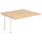 Impulse 2 Person Bench Desk Extension, Back to Back, 2 x 1600mm (800mm Deep), White Frame, Maple