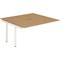 Evolve Plus 1600mm B2B Office Bench Desk Ext Kit Oak Top White Frame