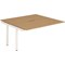 Impulse 2 Person Bench Desk Extension, Back to Back, 2 x 1600mm (800mm Deep), White Frame, Oak