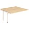 Evolve Plus 1400mm B2B Office Bench Desk Ext Kit Maple Top White Frame