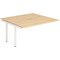 Impulse 2 Person Bench Desk Extension, Back to Back, 2 x 1400mm (800mm Deep), White Frame, Maple