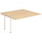Evolve Plus 1200mm B2B Office Bench Desk Ext Kit Maple Top White Frame