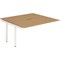 Evolve Plus 1200mm B2B Office Bench Desk Ext Kit Oak Top White Frame