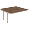 Evolve Plus 1600mm B2B Office Bench Desk Ext Kit Walnut Top Silver Frame