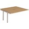 Evolve Plus 1600mm B2B Office Bench Desk Ext Kit Oak Top Silver Frame