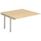 Impulse 2 Person Bench Desk Extension, Back to Back, 2 x 1200mm (800mm Deep), Silver Frame, Maple