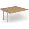 Impulse 2 Person Bench Desk Extension, Back to Back, 2 x 1200mm (800mm Deep), Silver Frame, Oak