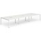 Evolve Plus 1600mm B2B 6 Person Office Bench Desk White Top White Frame