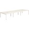 Evolve Plus 1200mm B2B 6 Person Office Bench Desk White Top White Frame