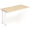 Evolve Plus 1600mm Single Row Office Bench Desk Ext Kit Maple Top White Frame