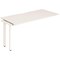 Evolve Plus 1400mm Single Row Office Bench Desk Ext Kit White Top White Frame
