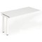 Impulse 1 Person Bench Desk Extension, 1200mm (800mm Deep), White Frame, White