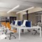 Evolve Plus 1200mm Single Row Office Bench Desk Ext Kit White Top White Frame
