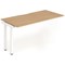 Evolve Plus 1200mm Single Row Office Bench Desk Ext Kit Beech Top White Frame