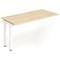 Evolve Plus 1200mm Single Row Office Bench Desk Ext Kit Maple Top White Frame