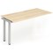 Evolve Plus 1600mm Single Row Office Bench Desk Ext Kit Maple Top Silver Frame