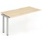 Evolve Plus 1400mm Single Row Office Bench Desk Ext Kit Maple Top Silver Frame