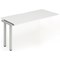 Evolve Plus 1200mm Single Row Office Bench Desk Ext Kit White Top Silver Frame Evolve Plus 1200mm Single Row Office Bench Desk Ext Kit White Top Silver Frame