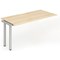 Impulse 1 Person Bench Desk Extension, 1200mm (800mm Deep), Silver Frame, Maple