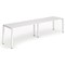 Evolve Plus 1600mm Single Row 2 Person Office Bench Desk White Top White Frame