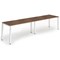 Evolve Plus 1600mm Single Row 2 Person Office Bench Desk Walnut Top White Frame