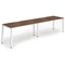 Evolve Plus 1400mm Single Row 2 Person Office Bench Desk Walnut Top White Frame