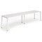Evolve Plus 1200mm Single Row 2 Person Office Bench Desk White Top White Frame