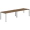 Evolve Plus 1200mm Single Row 2 Person Office Bench Desk Walnut Top Silver Frame