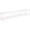 Impulse 3 Person Bench Desk, Side by Side, 3 x 1600mm (800mm Deep), White Frame, White