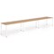 Evolve Plus 1600mm Single Row 3 Person Office Bench Desk Beech Top White Frame