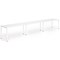 Evolve Plus 1400mm Single Row 3 Person Office Bench Desk White Top White Frame