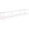 Evolve Plus 1200mm Single Row 3 Person Office Bench Desk White Top White Frame