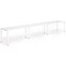 Impulse 3 Person Bench Desk, Side by Side, 3 x 1200mm (800mm Deep), White Frame, White