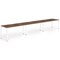 Evolve Plus 1200mm Single Row 3 Person Office Bench Desk Walnut Top White Frame