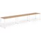 Evolve Plus 1200mm Single Row 3 Person Office Bench Desk Beech Top White Frame