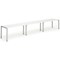 Evolve Plus 1600mm Single Row 3 Person Office Bench Desk White Top Silver Frame