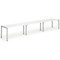 Evolve Plus 1200mm Single Row 3 Person Office Bench Desk White Top Silver Frame