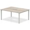 Evolve Plus 1200mm B2B 2 Person Office Bench Desk Grey Oak Top Silver Frame