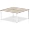 Impulse 2 Person Bench Desk, Back to Back, 2 x 1200mm (800mm Deep), White Frame, Grey Oak