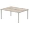 Impulse 2 Person Bench Desk, Back to Back, 2 x 1600mm (800mm Deep), Silver Frame, Grey Oak