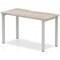 Evolve Plus 1200mm Single Starter Office Bench Desk Grey Oak Top Silver Frame Evolve Plus 1200mm Single Starter Office Bench Desk Grey Oak Top Silver Frame